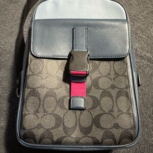 Coach Black and Pink Men's Messenger Bag